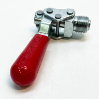 DESTACO push-pull clamp 602-MM, horizontal, vertical handle position, high stability, ideal for precise clamping applications.