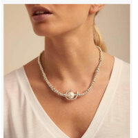 Unode50 Halskette OYFL, Stahl, 45cm, Perla-Design, elegant und zeitlos für Frauen.