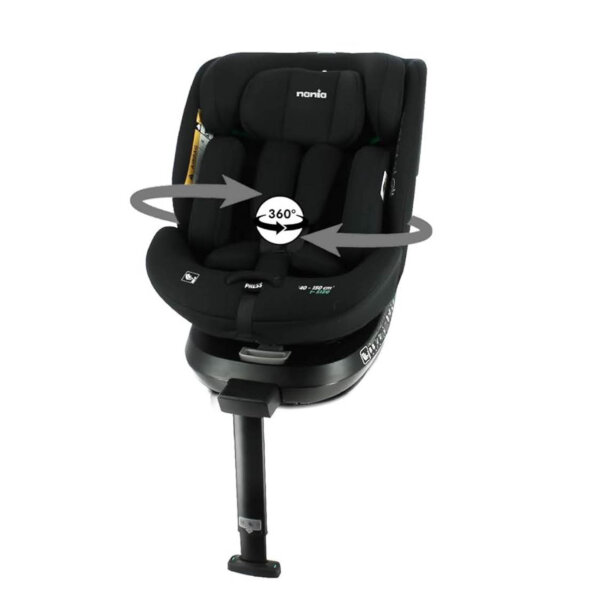 Nania Spirit, I-Size 40-150 cm, child car seat, rotatable 360°, group 0+/1/2/3, Isofix, grows with the child from birth to 12 years.