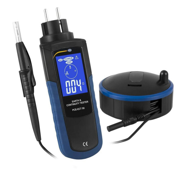 PCE Instruments PCE-ECT 50, earth resistance tester, precise earth test, digital display, compact, user-friendly.