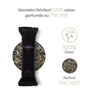 Erfrischendes Oshibori, 10g, Schwarz, 50 Stück – Hygienische Handtücher für Gastronomie, feuchtigkeitsspendend und erfrischend.