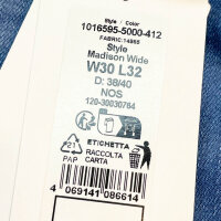 Mustang Style Madison Wide W30 L32 - Jeanshose, weit geschnitten, blau, lässiger Look, komfortable Passform.