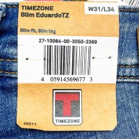 TIMEZONE slim fit jeans, model "Eduardo", W31/L34, blue, modern fit, casual style, ideal for leisure.