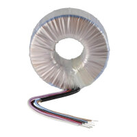 Sedlbauer 858740 toroidal transformer, 1 x 230V, 2 x 18V/AC, 300 VA, 8.33A, compact, quiet, high efficiency.
