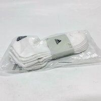 adidas socks 3 pairs, white/black, size 37-39 (US 5-6), breathable, comfortable, ideal for sports and everyday use.