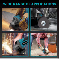 Yofidra 125mm Akku Winkelschleifer, 3 Gang, 21V, 5600rpm, inkl. 2x 3.0Ah Akku, 3 Trennscheiben, ideal für Metall, Fliesen, Stein.