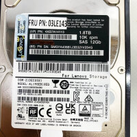 Lenovo AL15SEB18EQ, 1.8TB SAS hard drive, 10k RPM, 12G, high performance, ideal for servers and data storage.