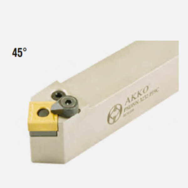 PSDNN 4040 S19C AKKO, Außen-Drehhalter, Klemmhalter 45°, neutraler Schaft, 40 x 40 mm, für SNM 1906.