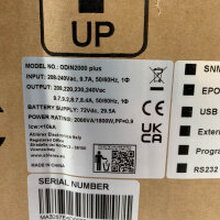 ODIN 2000PLUS, 2000VA/1800W, USV, unterbrechungsfreie Stromversorgung mit hoher Kapazität und zuverlässigem Schutz.