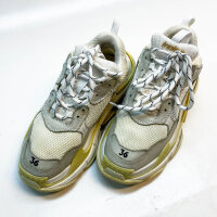 Balenciaga Pre-Owned Triple S Sneakers, Shoes, White with Leather Details, USED, Stylish comfort for every occasion.