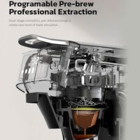 HiBREW H1B, 5-in-1 capsule coffee machine, beige, versatile functions, compact and user-friendly.