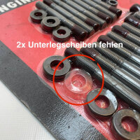 Raceware RWE-2009, Porsche 944, main bearing cap stud set, 2x washers missing, high-quality fastening system.