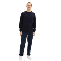 TOM TAILOR mens round neck ribbed sweater, size M,...
