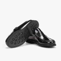 Fluchos F0047 mens moccasin, black, size 45, comfortable design, high-quality materials, ideal for leisure and business.