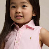 Ralph Lauren Oxford-Hemdkleid, US 3, EU 98, Baumwolle, mit Gürtel, Bath Pink, für Mädchen.