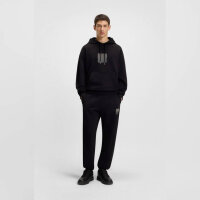 HUGO BOSS Jogginghose, EU S, Baumwoll-Terry, Schwarz, mit Split-Logo, bequem und stylisch.