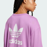 Adidas Trefoil T-Shirt, EU L, helles Lila, sportliches Design, weicher Stoff, lässiger Schnitt, ideal für Freizeit.