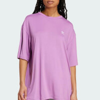 Adidas Trefoil T-Shirt, EU L, helles Lila, sportliches Design, weicher Stoff, lässiger Schnitt, ideal für Freizeit.