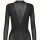 Wolford Aurora Rib Net Top, S, long sleeve, black, elegant design, breathable material, figure-hugging, ideal for layering.