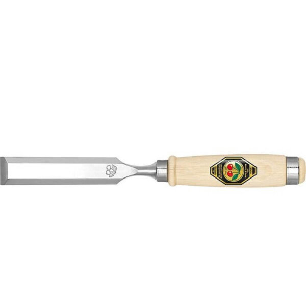EDE cherry chisel, W 20mm, wooden handle, flat, precise cuts, ideal for woodwork, durable.