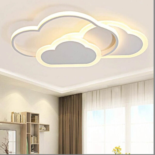 BALTRE ceiling light, 32W, LED, creative cloud shape, dimmable with remote control, modern, for living room, bedroom, hallway, childrens room, 42x25x6cm.