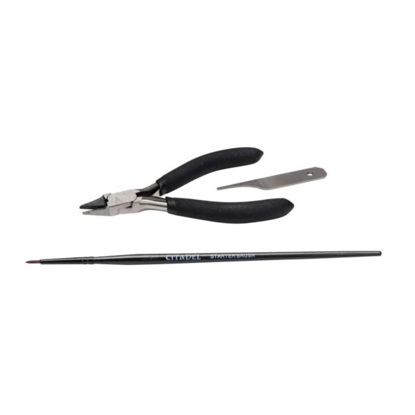 Warhammer 40,000, Paints & Tools Set, painting accessories, 12 colors, brushes, tools, ideal for miniature painting.
