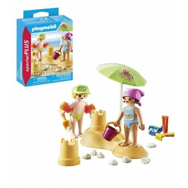 Playmobil Sandcastle Set, 71581, childrens toy, 26 pieces, creative building and play, ideal for little explorers.