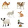 Schleich 6 animal set, Farm World, rabbit, polar wolf, drake, Fleckvieh cow, Galloway cow, dromedary – versatile animal figures for creative play.