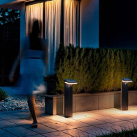 Schwarze Solar-LED-Pollerleuchte, 4 W, 3,7 V, 2200 mAh,...