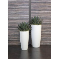 wonido Blumentopf, 70 cm hoch, Ø 36, weiß, matt, 16 l, mit herausnehmbarem Einsatz, für Innen/Außen, Polypropylen.