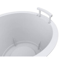 wonido Blumentopf, 70 cm hoch, Ø 36, weiß, matt, 16 l, mit herausnehmbarem Einsatz, für Innen/Außen, Polypropylen.