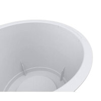 wonido Blumentopf, 70 cm hoch, Ø 36, weiß, matt, 16 l, mit herausnehmbarem Einsatz, für Innen/Außen, Polypropylen.