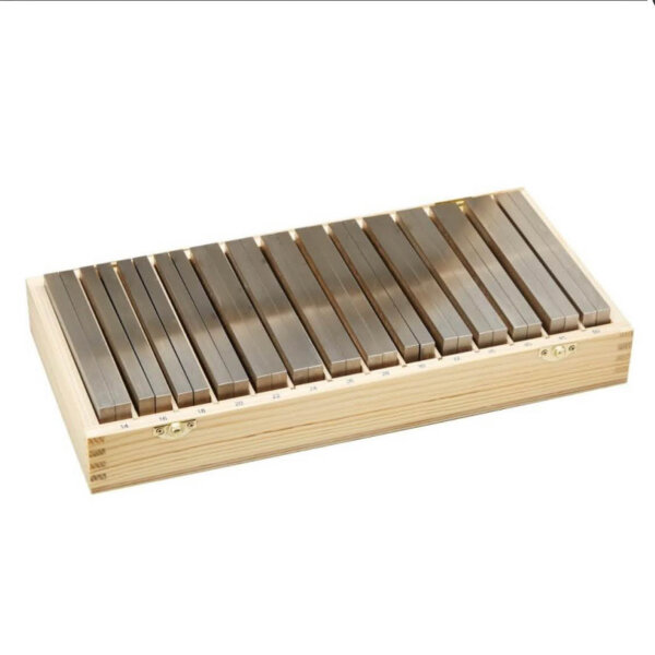 Orion parallel support set, ISO 2768, 150 mm, in wooden case, precise dimensions, ideal for mechanical engineering and construction.