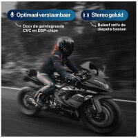 Bonuze L1, Motorradhelm Headset, Bluetooth 5.3, wasserfest, Musik, Mikrofon, ideal für Fahrten.