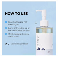ROUND LAB Dokdo cleansing oil 200 ml, facial cleansing oil, gentle cleansing, moisturizing, best before 05.2027.