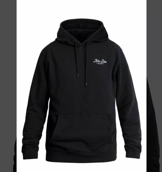 John Doe Kapuzenpullover JD Lernschwarz 2XL, Hoddie, bequem, stylisch, ideal für Freizeit, Größe 2XL, Modell JDH5005-2XL.