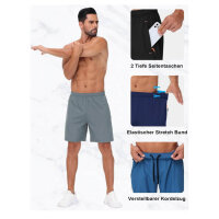 kuzwufs sports pants 2XL men, pack of 3, short, with pockets, ideal for football, tennis, basketball, fitness and leisure.