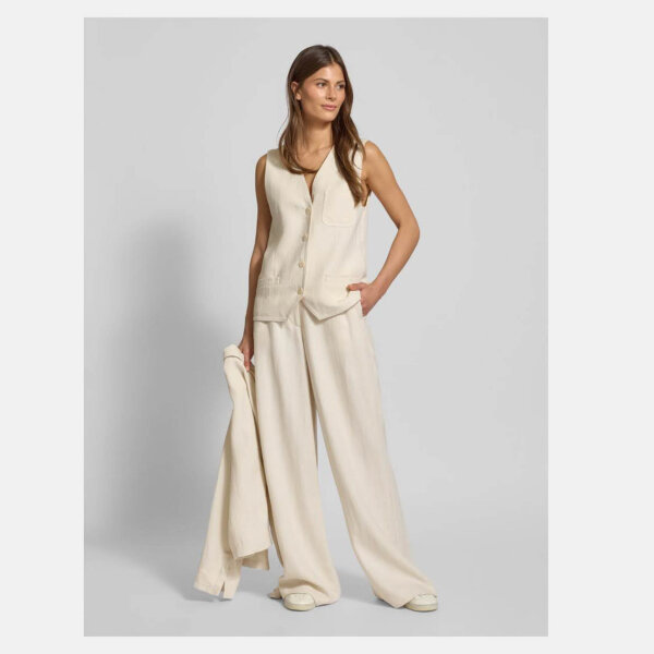 Marc OPolo regular fit suit vest, size 36, linen-viscose blend, ecru, elegant and lightweight, ideal for summer looks.