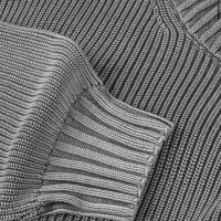 VELOUR GARMENTS Sweater 7 Gauge Knit, Acid Black, Round Neck, L, Comfortable Cut, Stylish Design.