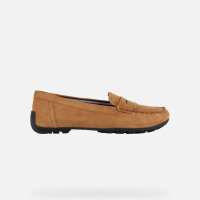 Geox Kosmopolis, EU 41, moccasins, suede, color: tobacco, non-slip sole, ideal for everyday and leisure wear.