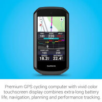 Garmin Edge 1050, GPS Fahrradcomputer, hochauflösendes Touchscreen, Navigation, Trainingsdaten, Smart Notifications, lange Akkulaufzeit.