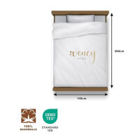 Vency Premium Jersey fitted sheet 140x200cm, 100% cotton, for mattresses up to 35 cm high, color: cappuccino.