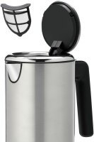 WMF Wasserkocher LONO, doppelwandig, elegant, energiesparend, 1,5 L, automatische Abschaltung, Edelstahl, BPA-frei.