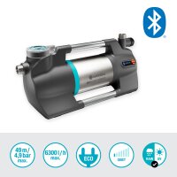 GARDENA Gartenpumpe 6300 SilentComfort, Bluetooth®, 6300 l/h, 1050 W, geräuscharm, ideal für leisen Betrieb.