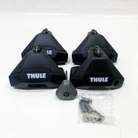 Thule 710500 Evo Clamp, Schwarz, Dachträger, robust, vielseitig, ohne Montagekit, ideal für verschiedene Fahrzeuge.