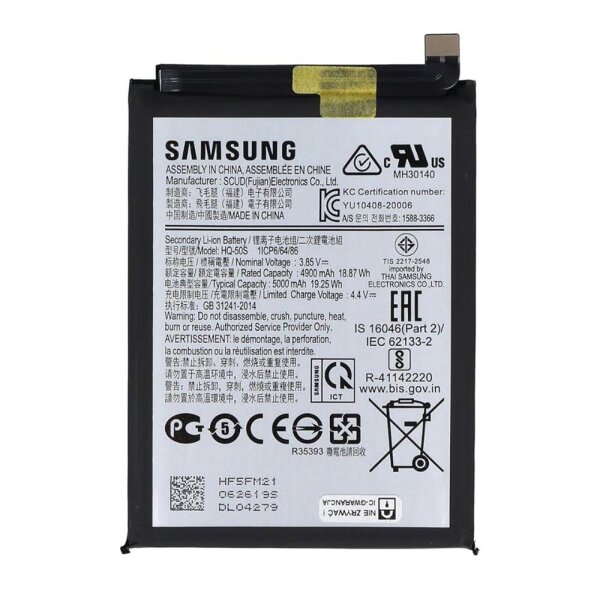 INNCOMM HQ-50S, smartphone battery, 5000mAh, Li-Ion, 3.85V, suitable for Samsung Galaxy A02S, original GH81-20119A.