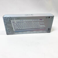 Logitech G713 Wired Gaming Keyboard, LIGHTSYNC RGB, Tactile GX Brown Switches, with Palm Rest, PC/Mac, White.