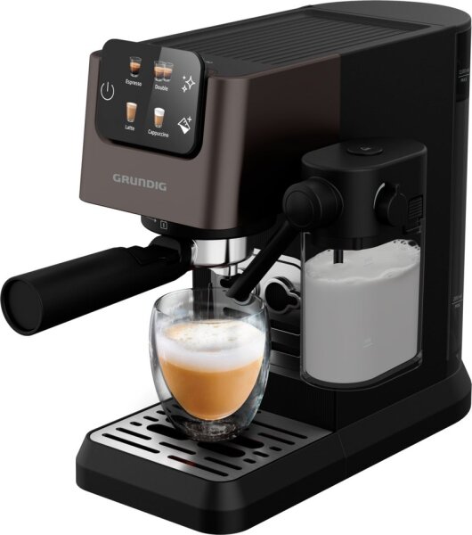 GRUNDIG Espressomaschine KSM 5330, mit Milchbehälter, kompakt, einfach zu bedienen, für perfekten Kaffeegenuss.