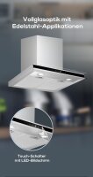 HANSEATIC Wandhaube SY-3503C, Dunstabzugshaube,Teile felhen, 350 m³/h, Edelstahl, LED-Beleuchtung, 3 Leistungsstufen, geräuscharm.