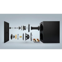 KEF Q Concerto Meta, passive HiFi bookshelf speaker, 3-way bass reflex, 10 cm Uni-Q driver, 16.5 cm woofer, satin black.
